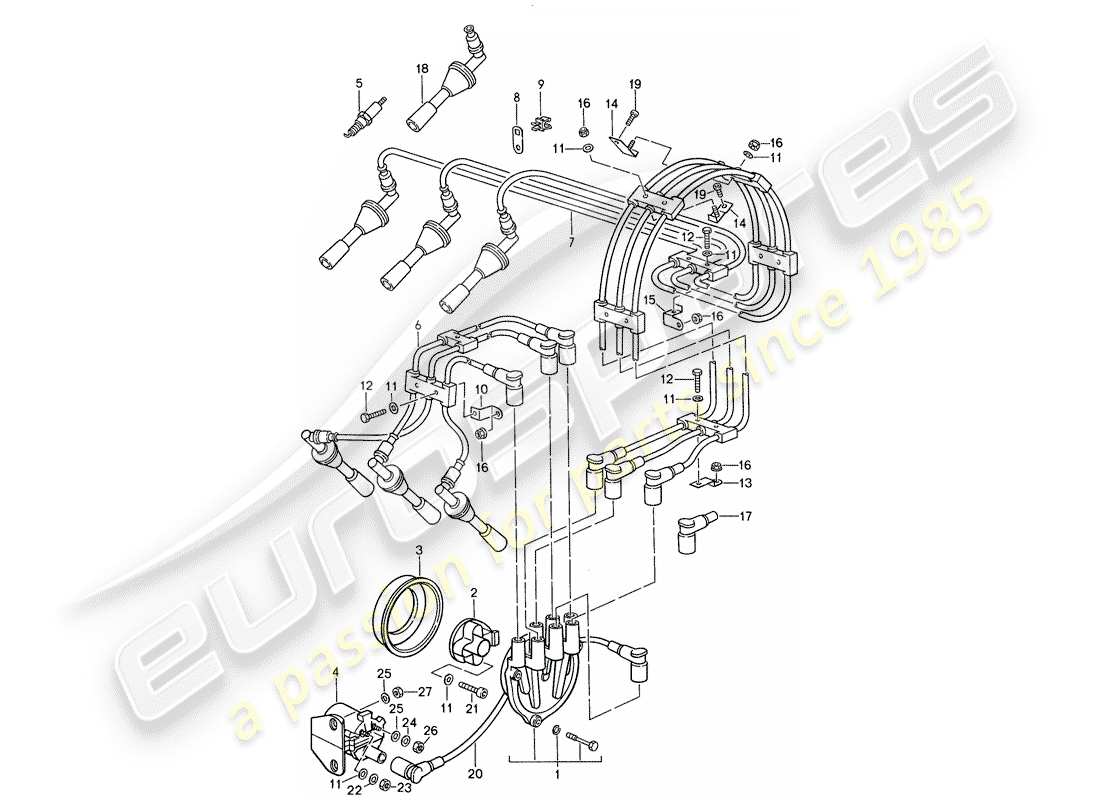 a part diagram from the porsche 959 parts catalogue