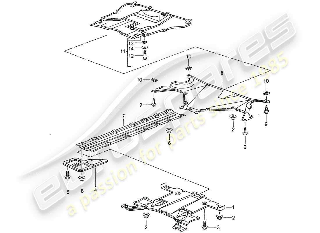 a part diagram from the porsche 993 parts catalogue