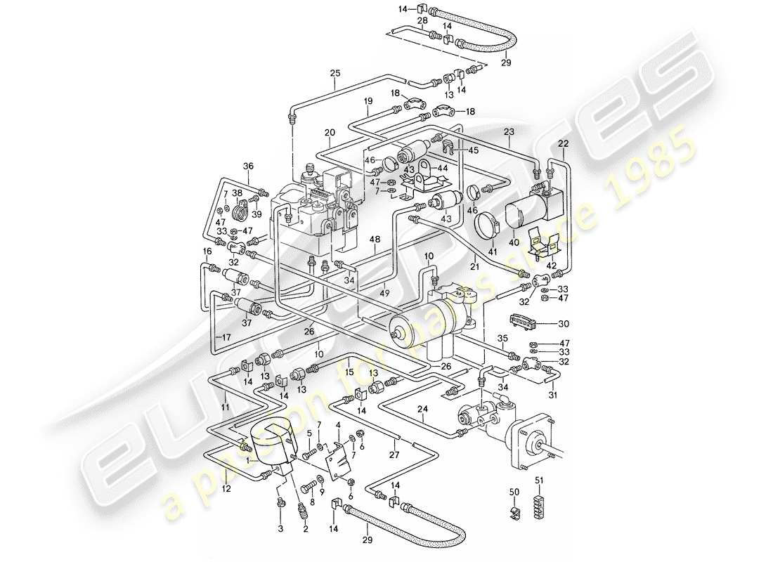 a part diagram from the porsche 959 parts catalogue