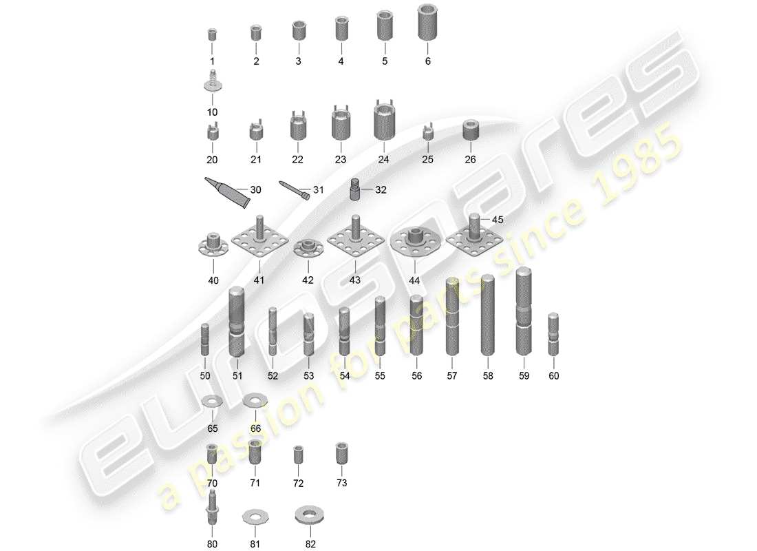 a part diagram from the porsche 918 spyder parts catalogue