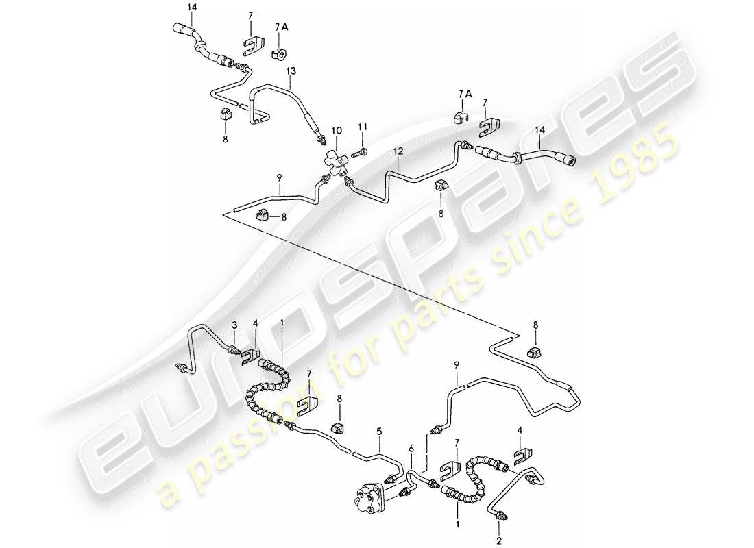 a part diagram from the porsche 993 parts catalogue