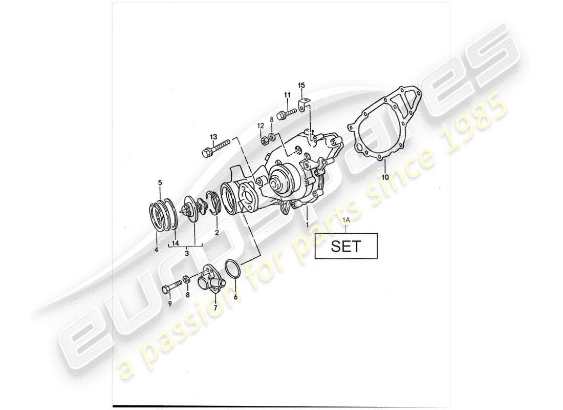 a part diagram from the porsche 968 parts catalogue