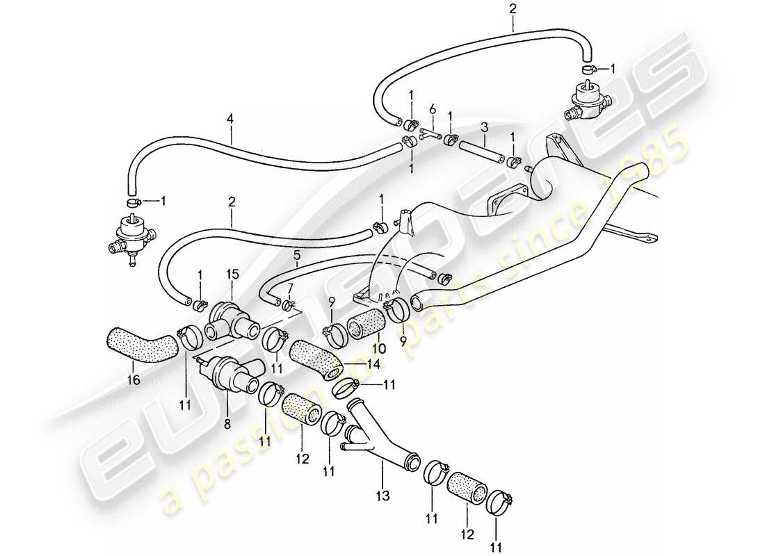 a part diagram from the porsche 959 parts catalogue