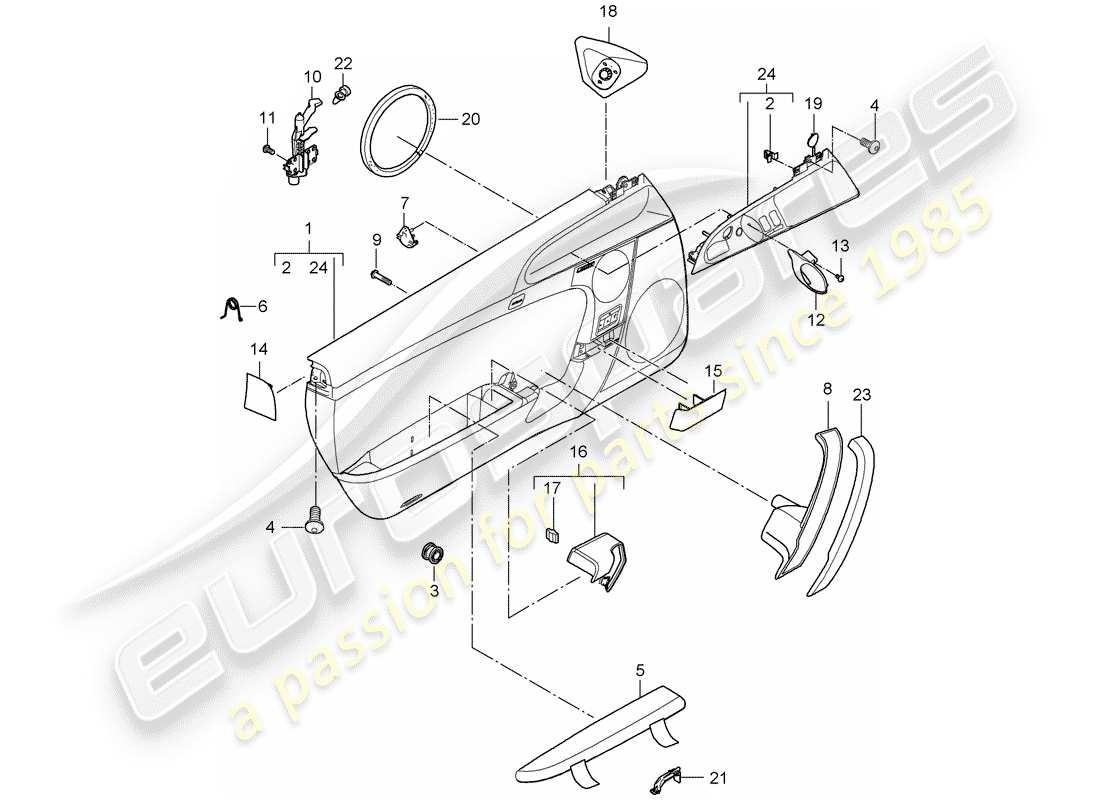 a part diagram from the porsche 997 parts catalogue