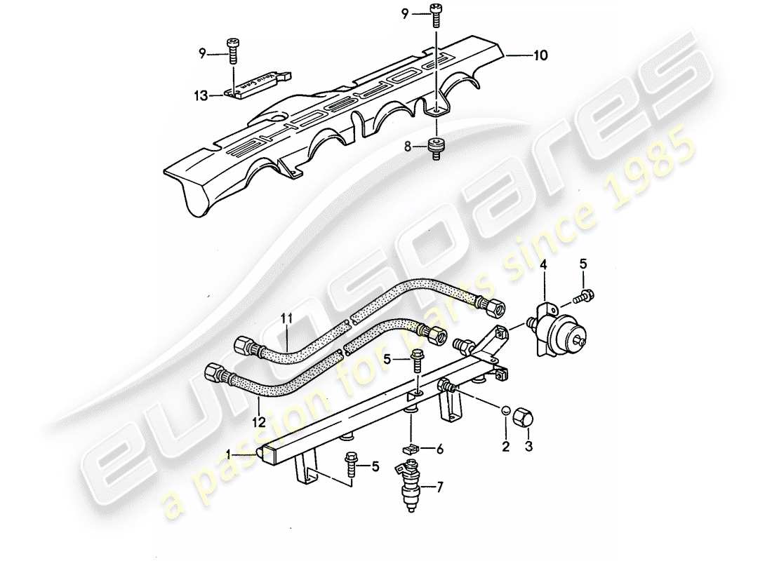 a part diagram from the porsche 968 parts catalogue