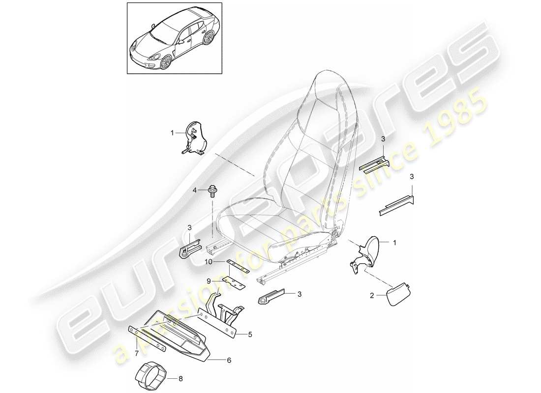 a part diagram from the porsche panamera 970 (2015) parts catalogue