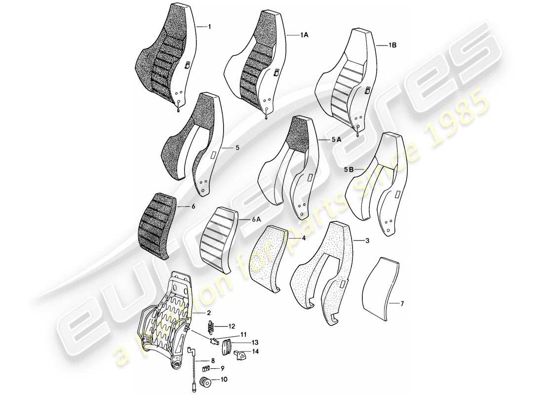 a part diagram from the porsche 944 (1984) parts catalogue