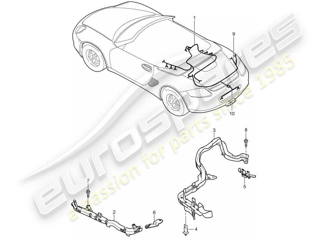 a part diagram from the porsche boxster parts catalogue