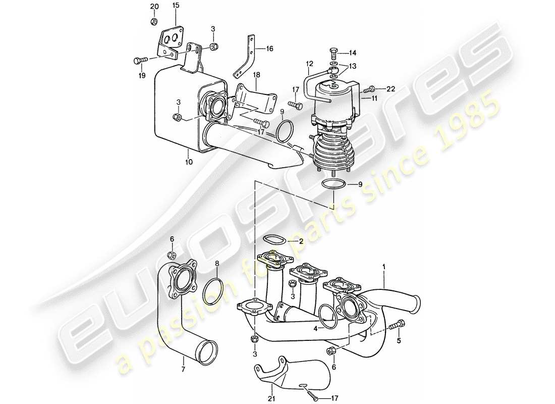 a part diagram from the porsche 959 (1988) parts catalogue