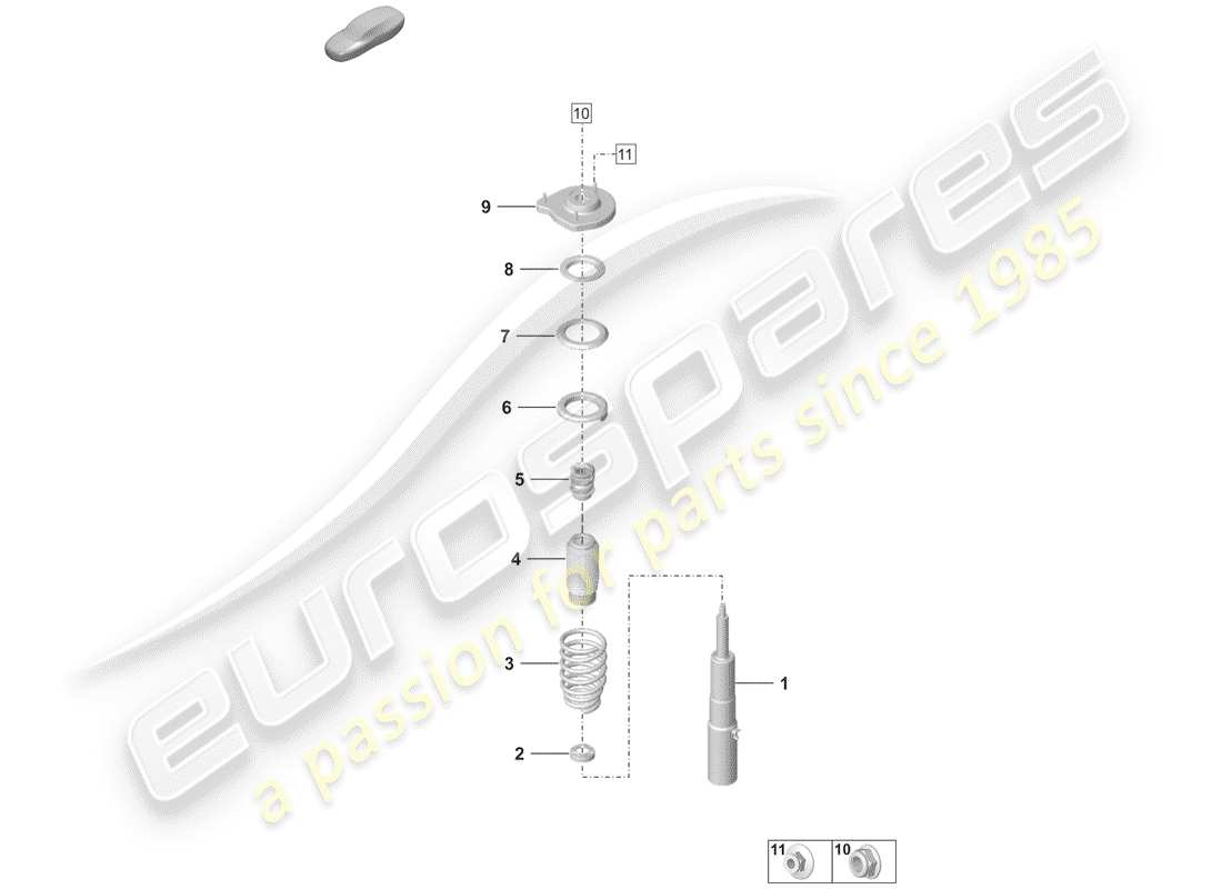 a part diagram from the porsche 992-1 parts catalogue