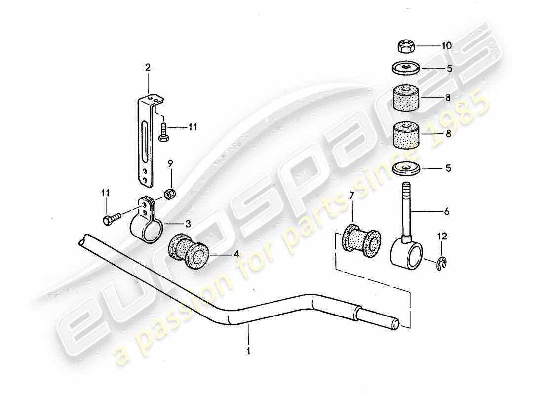 a part diagram from the porsche 968 parts catalogue