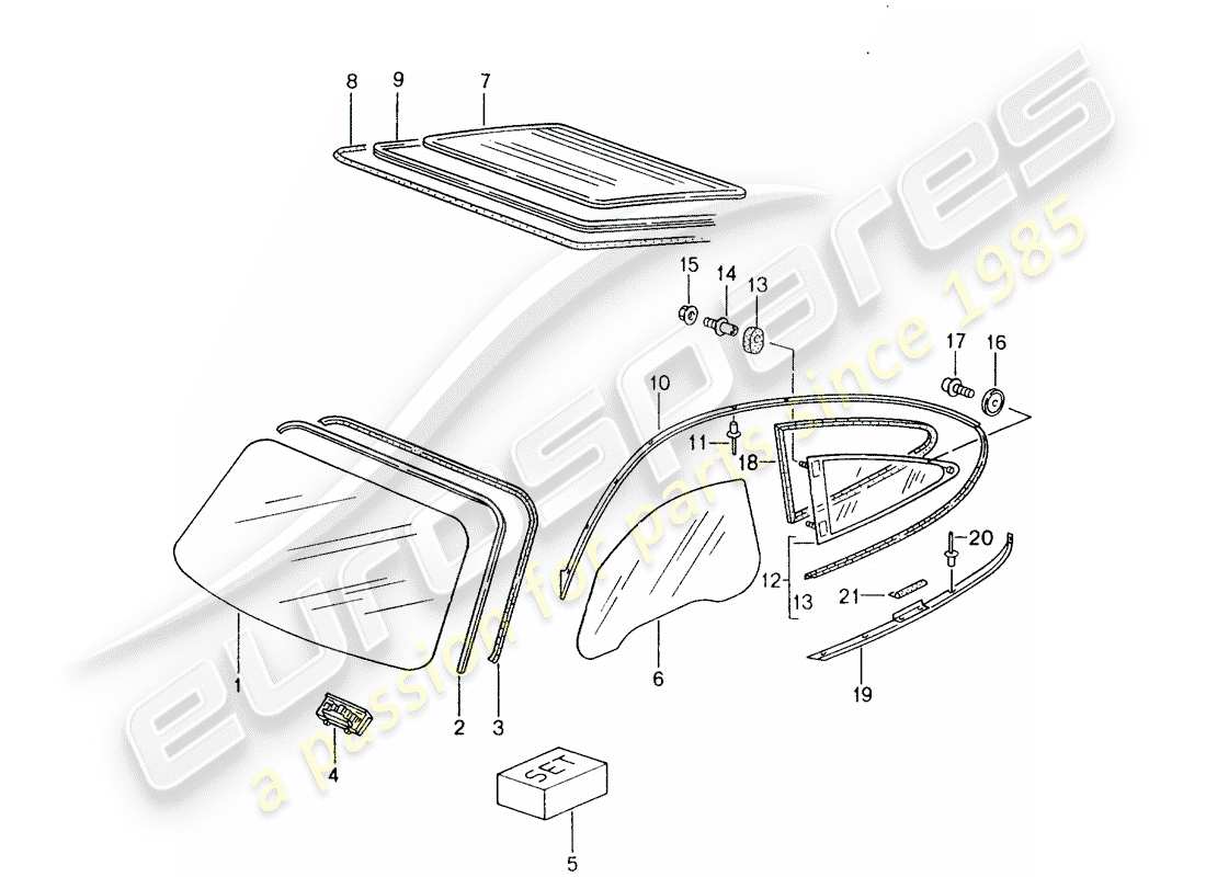 a part diagram from the porsche 996 parts catalogue