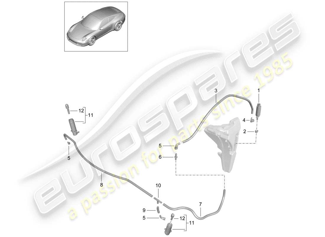 a part diagram from the porsche 991 parts catalogue