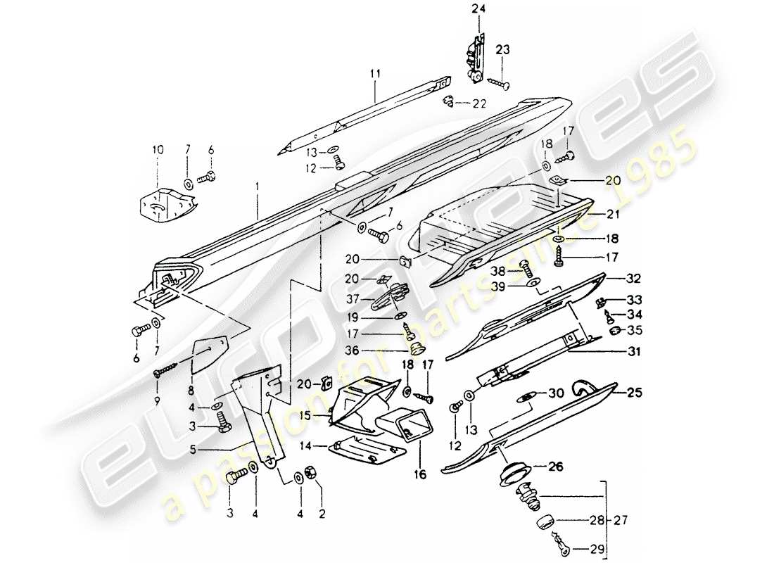 a part diagram from the porsche 964 parts catalogue