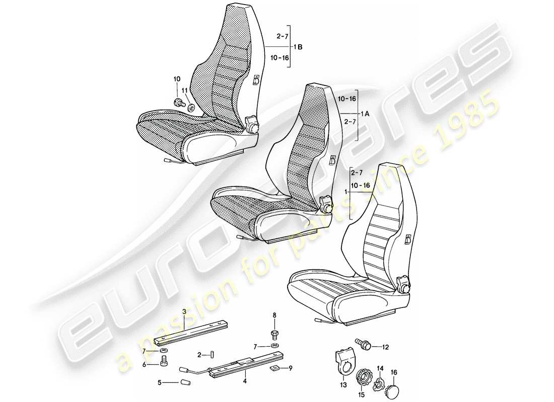 a part diagram from the porsche 928 parts catalogue