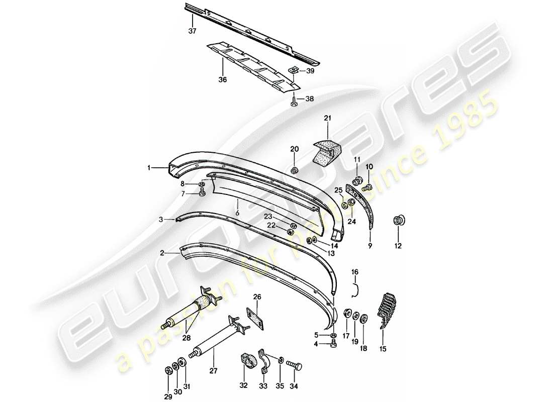 a part diagram from the porsche 911 (1983) parts catalogue