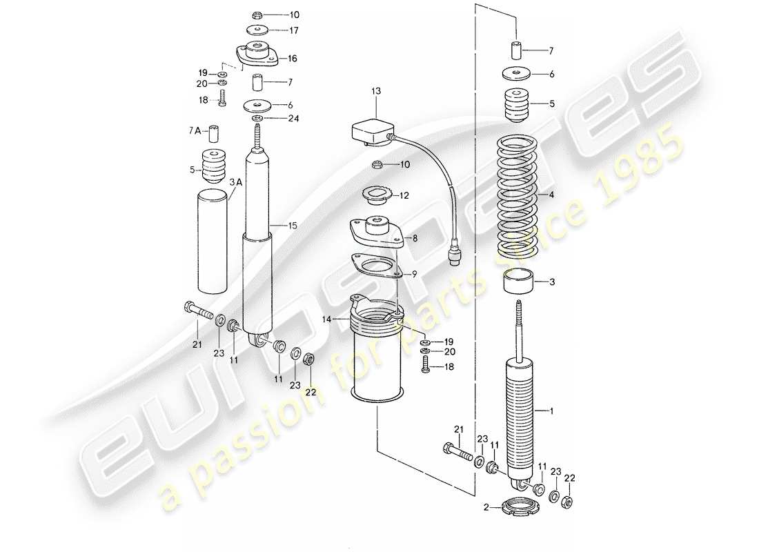 a part diagram from the porsche 959 parts catalogue