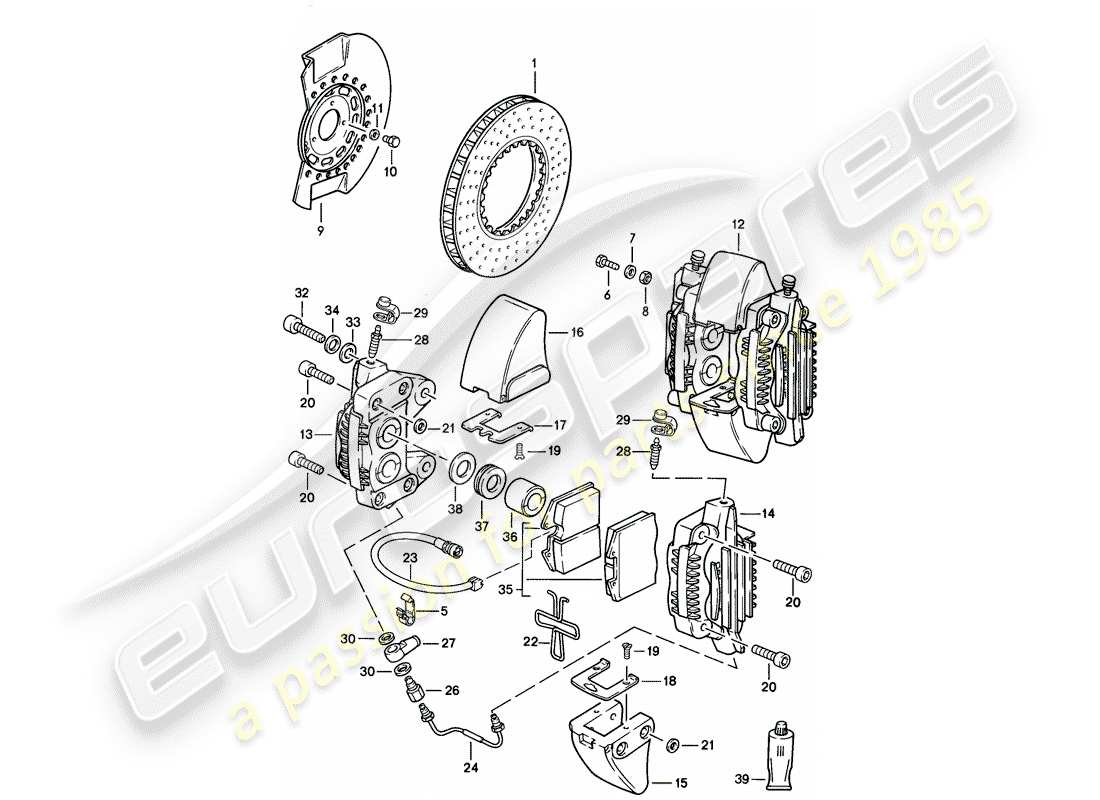 a part diagram from the porsche 911 parts catalogue