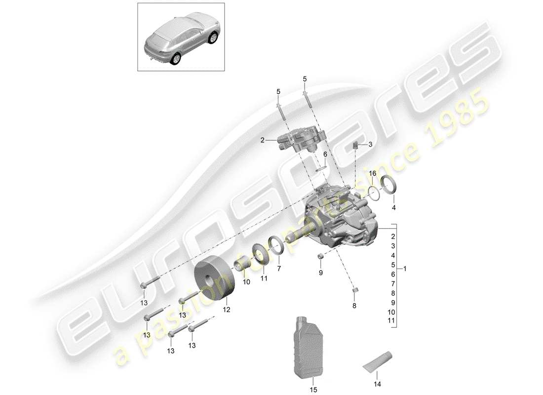 a part diagram from the porsche macan parts catalogue