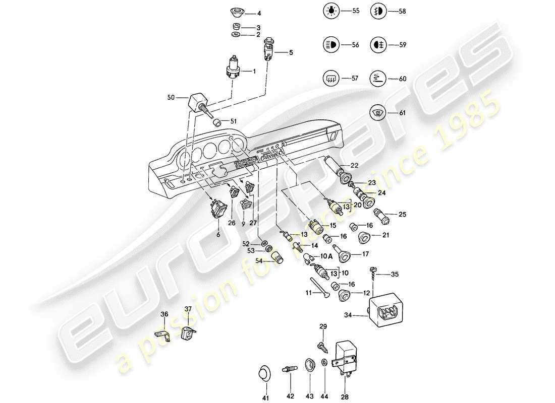 a part diagram from the porsche 911 parts catalogue