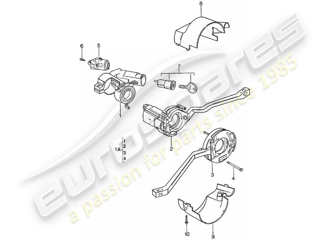 a part diagram from the porsche 924 parts catalogue