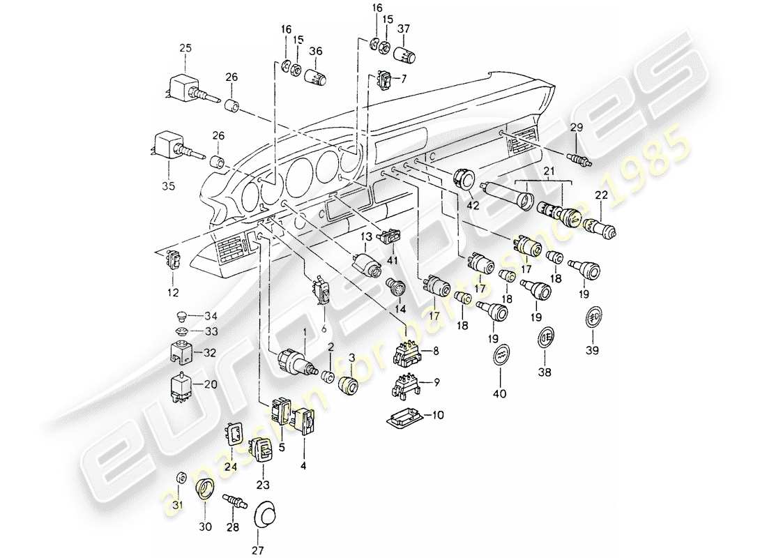 a part diagram from the porsche 964 (1992) parts catalogue