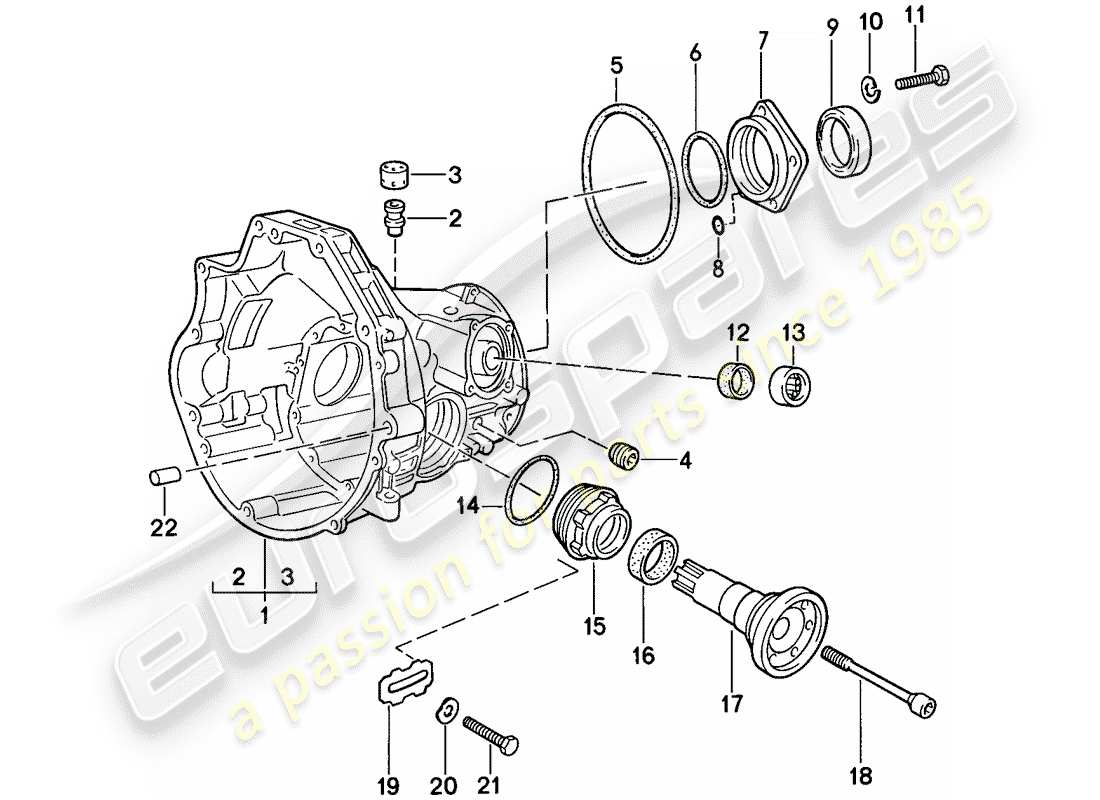 a part diagram from the porsche 944 parts catalogue