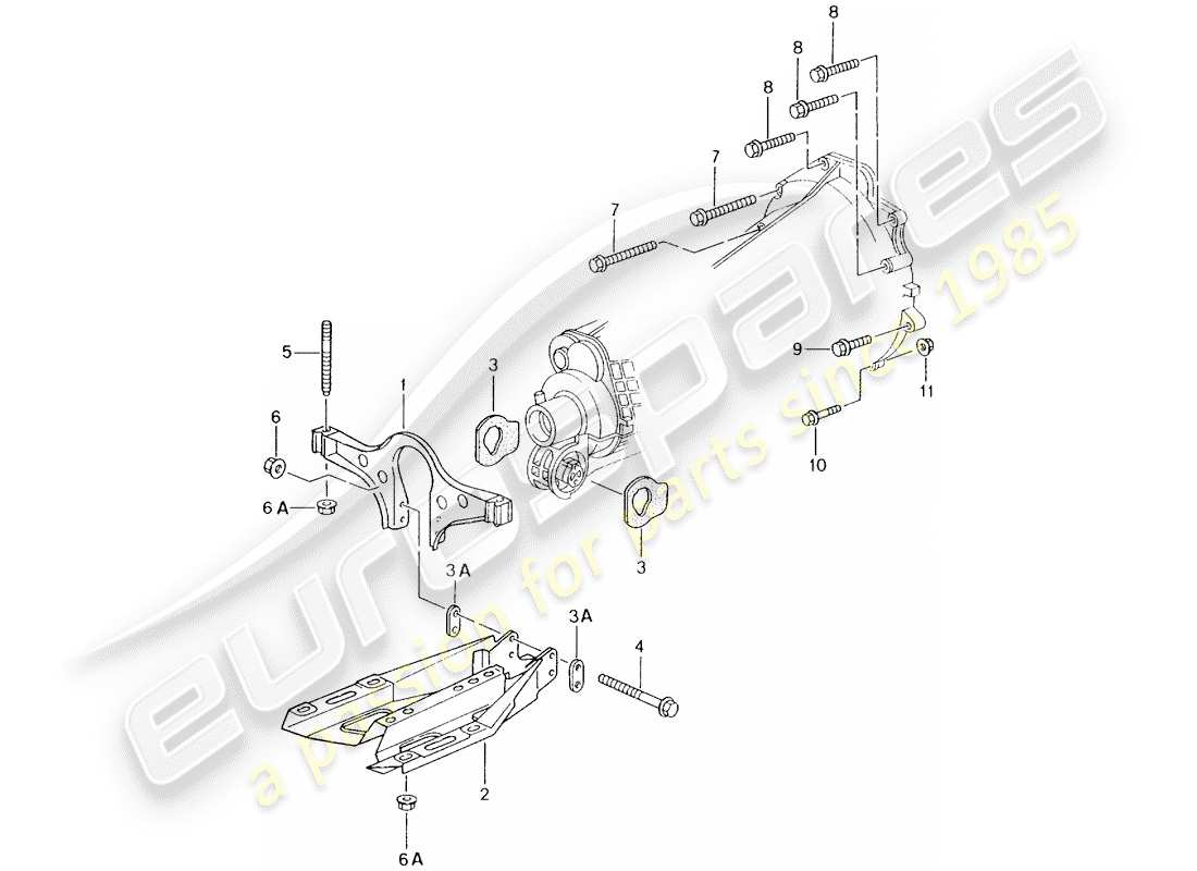 a part diagram from the porsche 996 parts catalogue