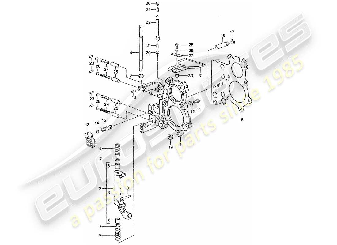 a part diagram from the porsche 993 parts catalogue