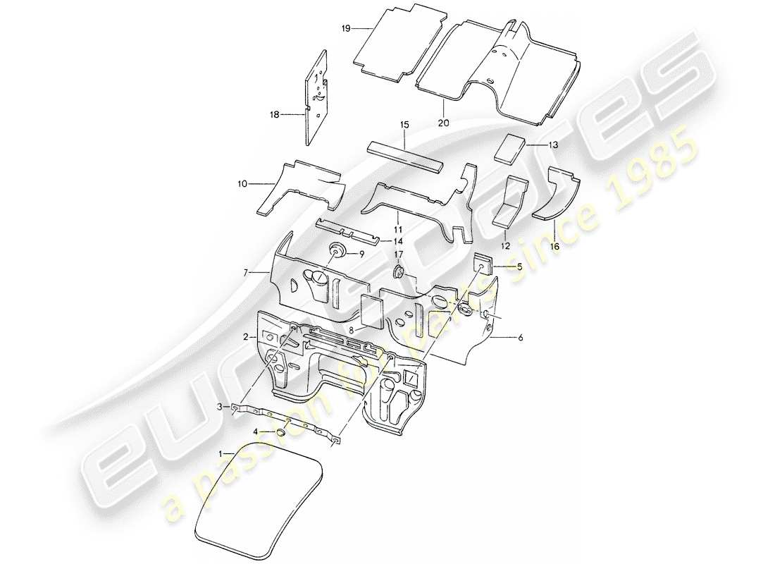 a part diagram from the porsche 928 (1991) parts catalogue