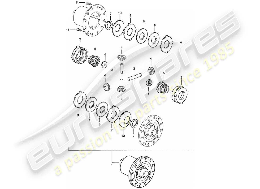 a part diagram from the porsche 928 (1986) parts catalogue