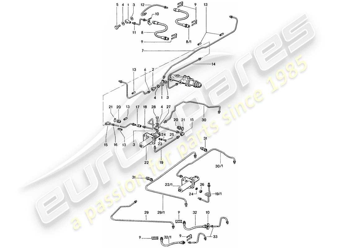 a part diagram from the porsche 914 parts catalogue