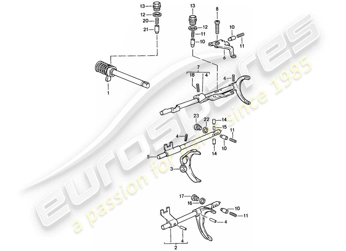 a part diagram from the porsche 944 parts catalogue