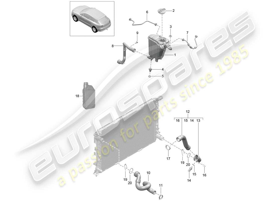 a part diagram from the porsche macan parts catalogue