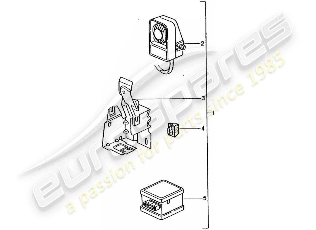 a part diagram from the porsche tequipment catalogue (2008) parts catalogue