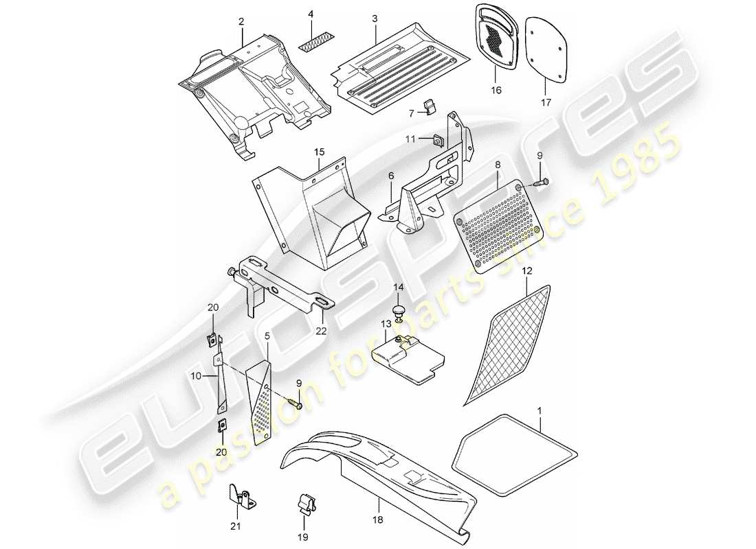 a part diagram from the porsche carrera gt parts catalogue