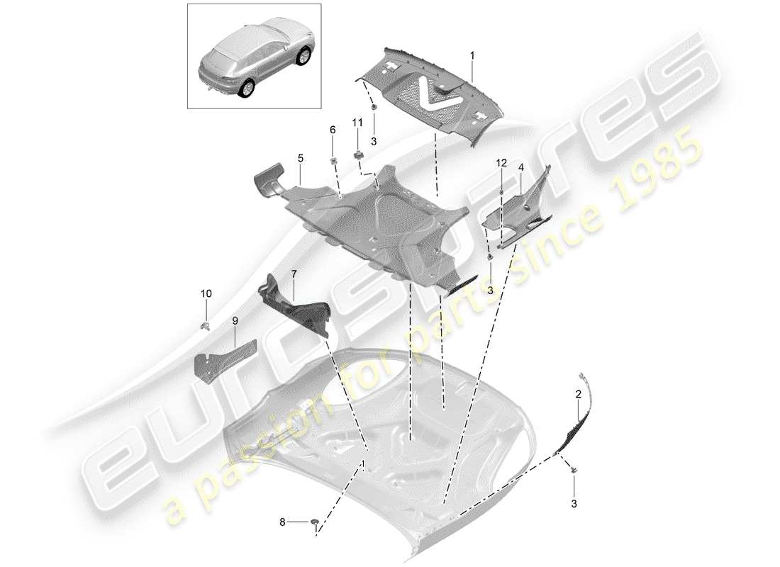 a part diagram from the porsche macan parts catalogue