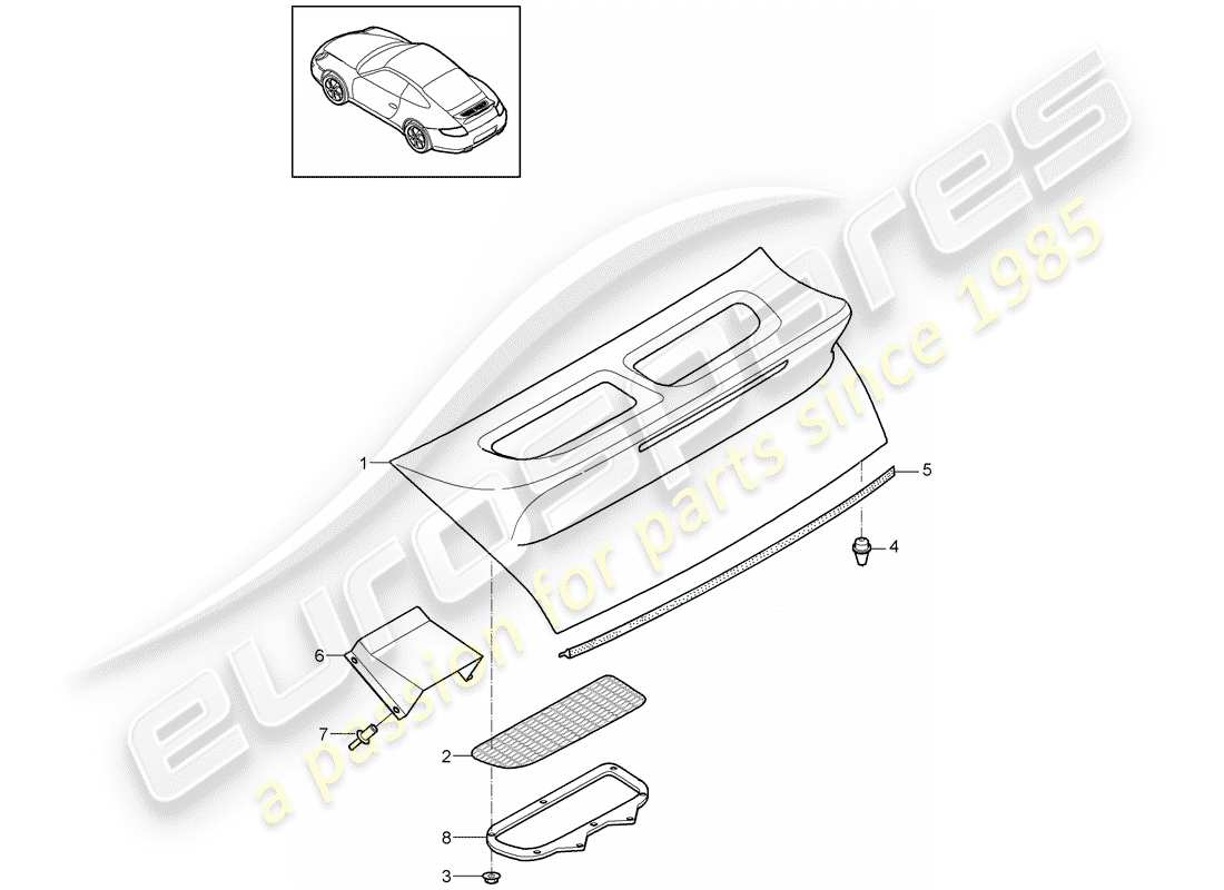 a part diagram from the porsche 997 parts catalogue