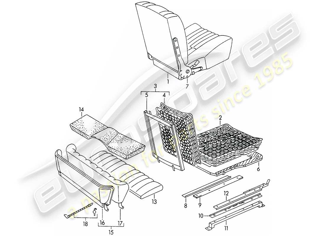 a part diagram from the porsche 356 parts catalogue