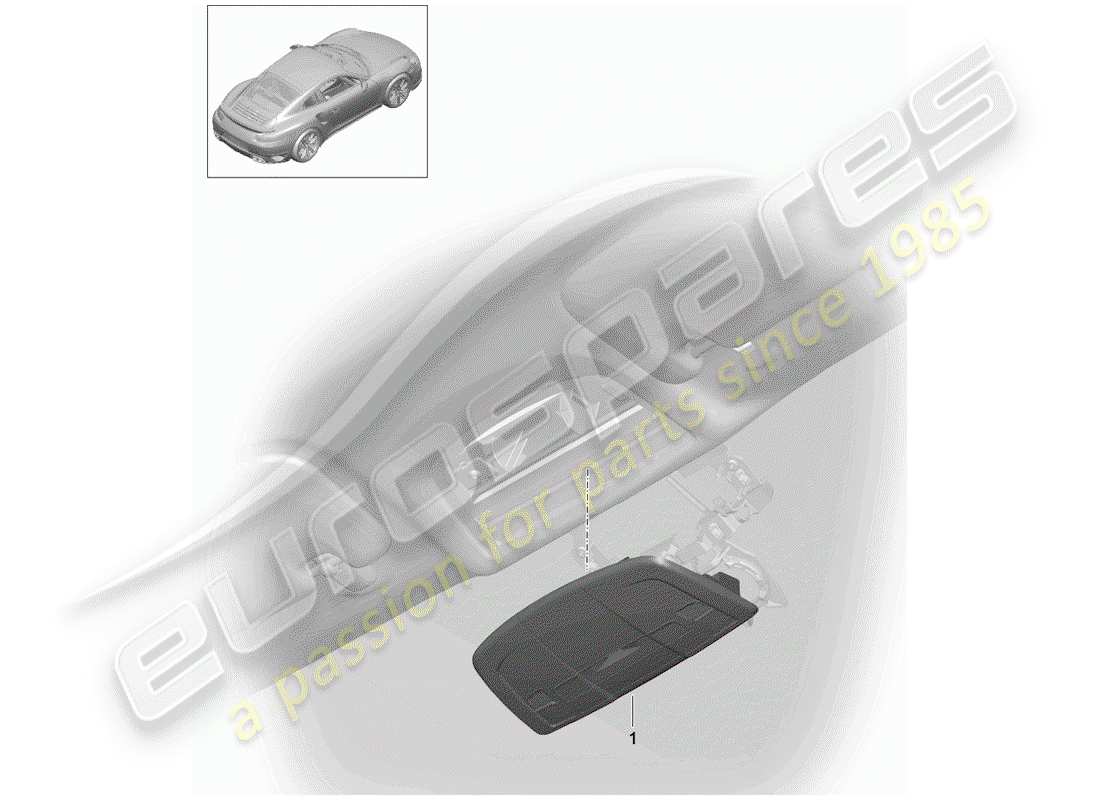 a part diagram from the porsche 991 parts catalogue