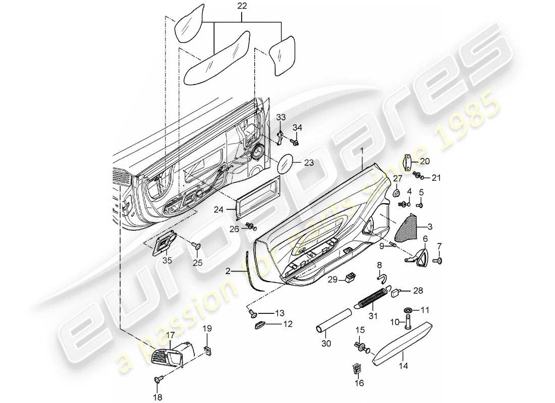 a part diagram from the porsche carrera gt parts catalogue