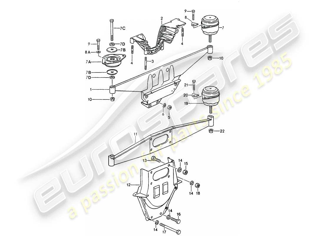 a part diagram from the porsche 964 (1991) parts catalogue