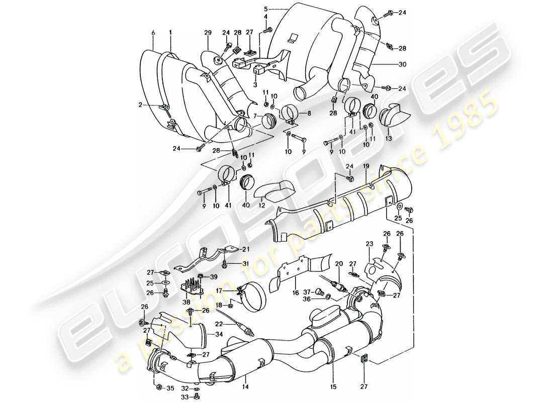 a part diagram from the porsche 993 parts catalogue