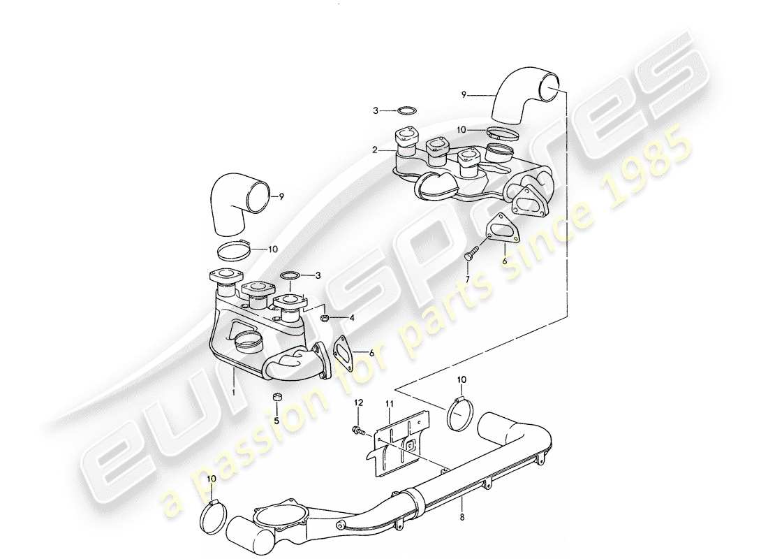 a part diagram from the porsche 993 parts catalogue