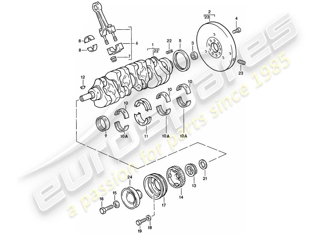 a part diagram from the porsche 944 parts catalogue