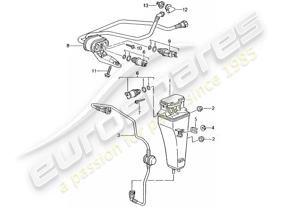 a part diagram from the porsche 996 (2000) parts catalogue