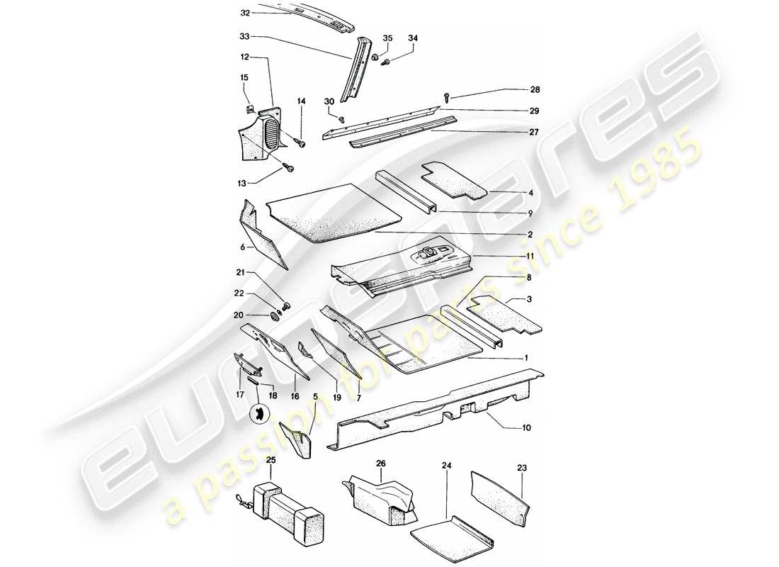 a part diagram from the porsche 914 parts catalogue