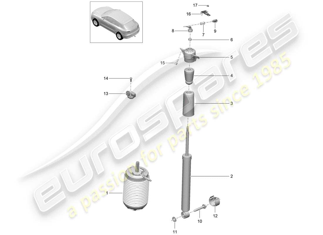 a part diagram from the porsche macan parts catalogue