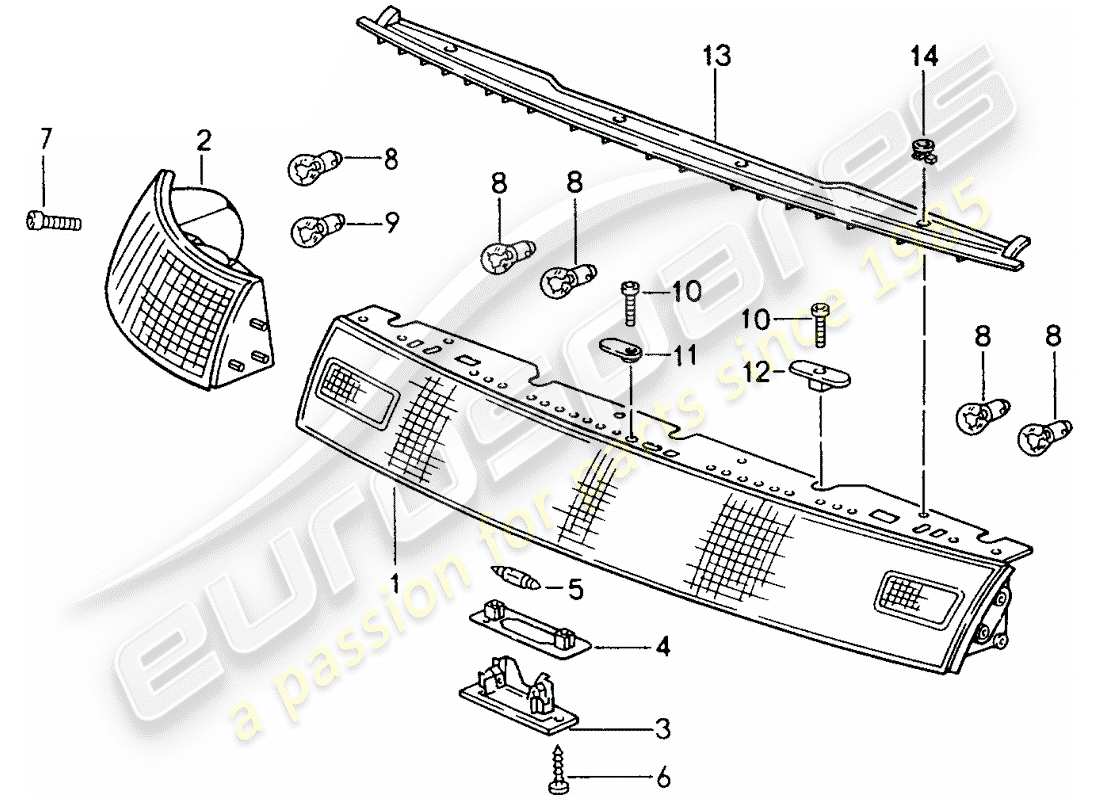 a part diagram from the porsche 993 (1996) parts catalogue