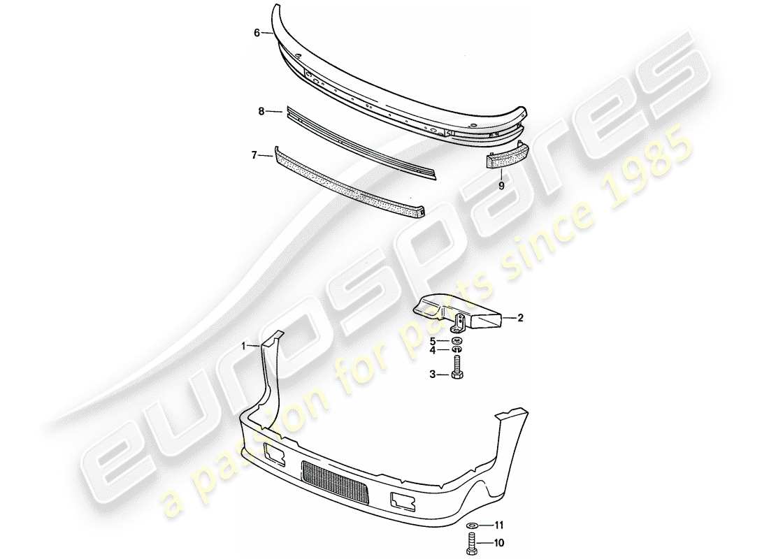 a part diagram from the porsche 911 parts catalogue